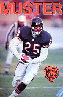 Brad Muster "Action" Chicago Bears NFL Action Poster - Starline 1992