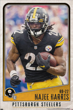 Najee Harris "Superstar" Pittsburgh Steelers NFL Football Action Poster - Costacos Sports