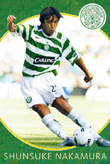 Shunsuke Nakamura "Celtic Superstar" Glasgow Celtic FC Poster - GB 2005