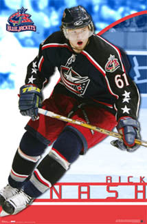 Rick Nash "Superstar" Columbus Blue Jackets NHL Action Poster - Costacos 2007