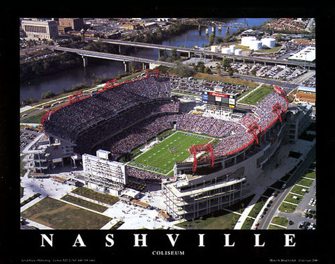 Tennessee Titans LP Field "From Above" Premium Poster Print - Aerial Views