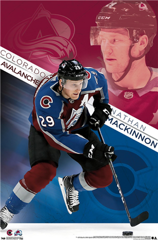 Nathan Mackinnon "Superstar" Colorado Avalanche NHL Hockey Poster - Costacos Sports