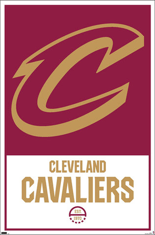 Cleveland Cavaliers "Est. 1970" Official NBA Basketball Team Logo Poster - Costacos Sports