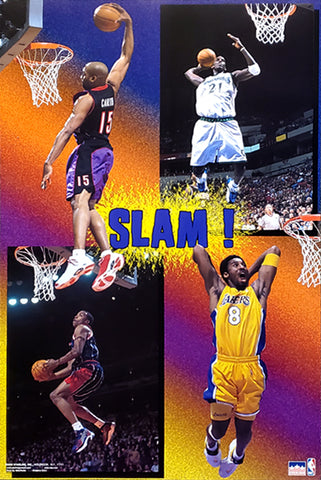 NBA Slam Dunk Superstars 2000 Poster (Kobe Bryant, Carter, Garnett, Francis) - Starline Inc.