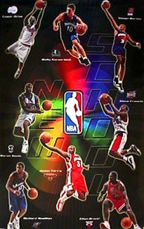 NBA Rookies "New School 2000" Poster (Szczerbiak, Odom, Marion, Rip, ++) - Costacos Sports