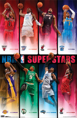 NBA Superstars 2010/11 Poster (8 Greats) - Costacos Sports