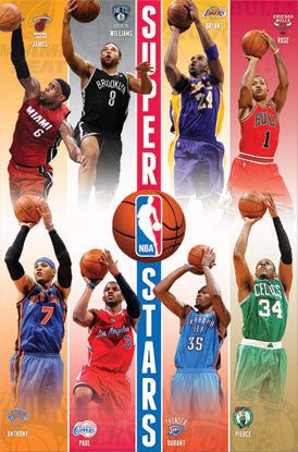 NBA Superstars 2012-13 Poster (Kobe, Durant, LeBron, +) - Costacos Sports