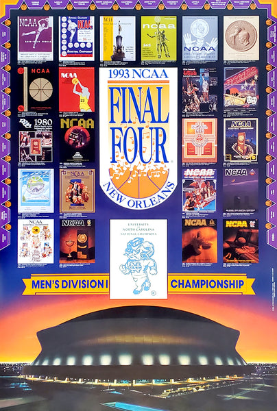 NCAA Men's Basketball Final Four 1993 Official Poster (North Carolina Tar Heels Champs) - Action Images