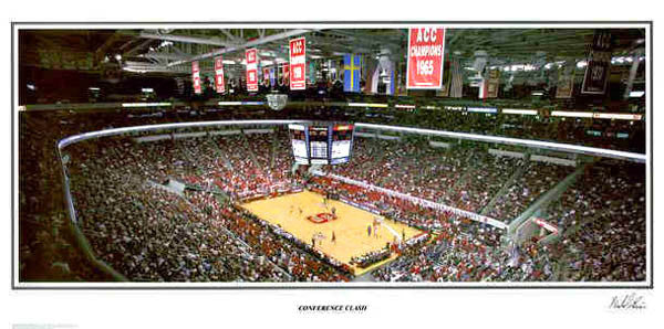 NC State Wolfpack Basketball "Conference Clash" RBC Center Panoramic Poster Print - SPI 2004