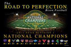 North Dakota State Football "Road to Perfection" 2013 Division I Champions Poster - ProGraphs