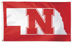 University of Nebraska Cornhuskers State-Outline-Style NCAA Deluxe 3'x5' Flag - Wincraft