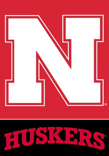 Nebraska Huskers Official 28x40 NCAA Premium Team Banner - BSI Products