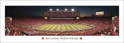 Nebraska Cornhuskers "Saturday Night Fever" Panoramic Poster Print - R.A. 2010