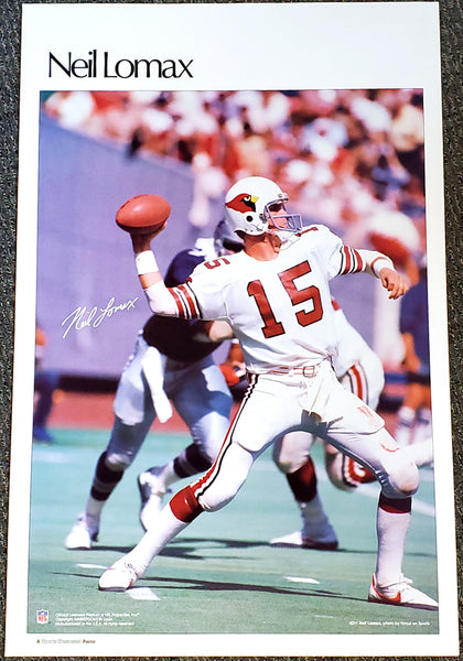 Neil Lomax "Superstar" St. Louis Cardinals QB Vintage Original NFL Poster - Sports Illustrated by Marketcom 1984