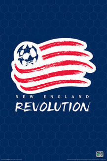 New England Revolution Official MLS Logo Poster - Aquarius