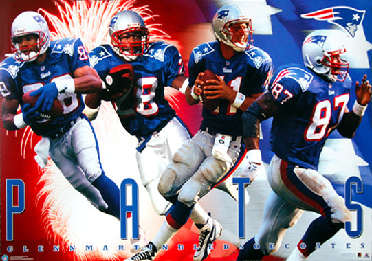 New England Patriots "Fireworks" (1997) Poster - Costacos Sports