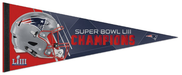 New England Patriots SIX-TIME SUPER BOWL CHAMPIONS Premium Felt Collector's  Pennant - Wincraft