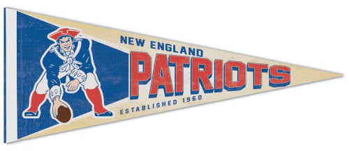 New England Patriots NFL Retro-1970s-Style Premium Felt Collector's Pennant - Wincraft Inc.