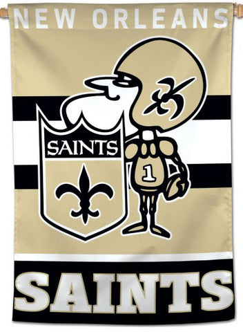 New Orleans Saints Sir Saint-Style Official NFL Heritage Style Team Wall BANNER - Wincraft Inc.