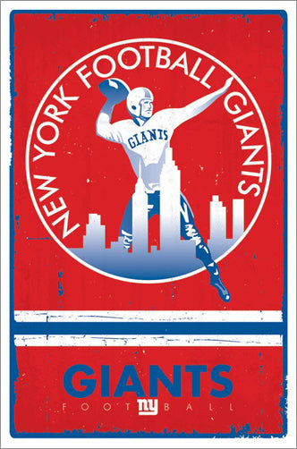 New York Giants NFL Heritage Series Official NFL Football Team Retro Logo (1950-55) Poster