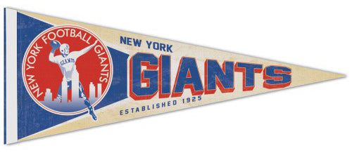 New York Giants NFL Retro 1950s-Style Premium Felt Collector's Pennant - Wincraft Inc.