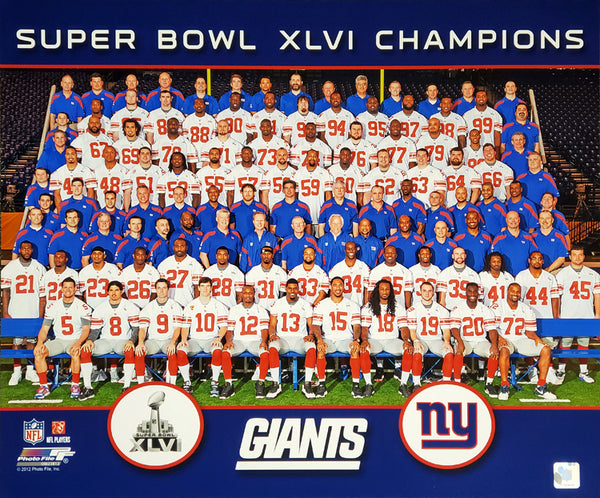 New York Giants Super Bowl XLVI Champions Composite Sports Photo - Item #  VARPFSAAOM044