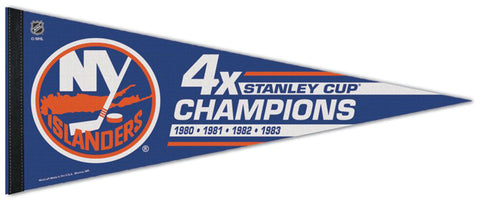 New York Islanders 4X Stanley Cup Champions Official NHL Hockey Premium Felt Pennant - Wincraft