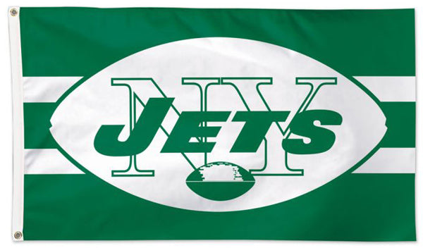 New York Jets Classic 1960s-Style Official NFL Football Deluxe-Edition 3'x5' Team Flag - Wincraft Inc.