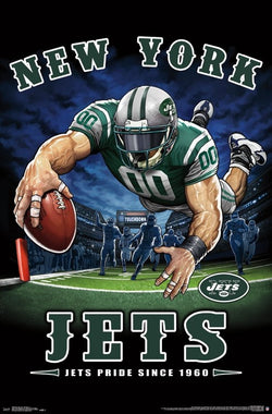 New York Jets "Jets Pride Since 1960" NFL Theme Art Poster - Liquid Blue/Trends Int'l.