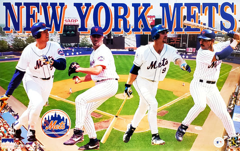 New York Mets "Gameday" Poster (Olerud, Hudley, Baerga, Jones) - Starline Inc. 1997