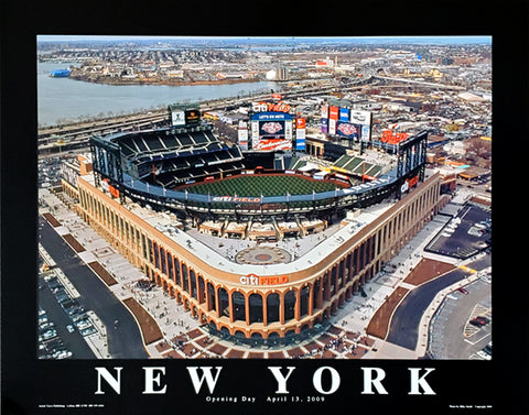New York Mets Citi Field "From Above" Poster Print - Aerial Views 2009