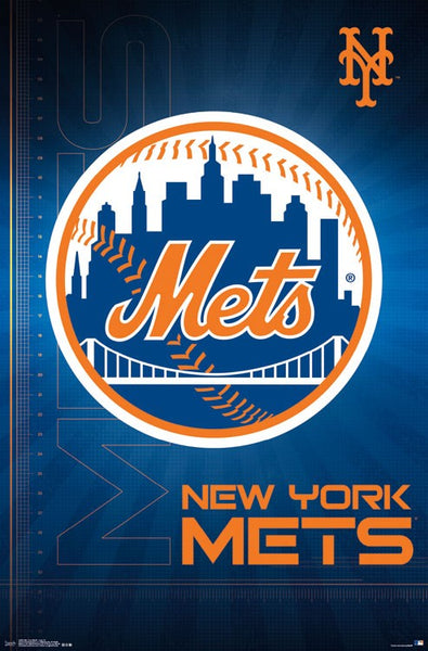 New York Mets Official MLB Baseball Team Logo Poster - Trends International