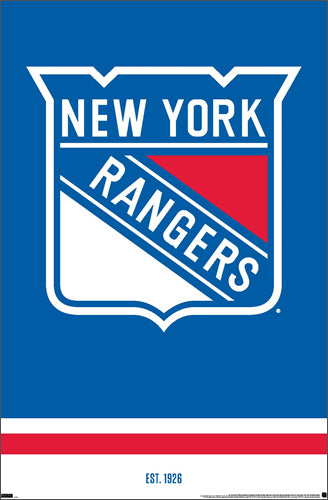 New York Rangers Official NHL Hockey Team Logo Poster - Costacos Sport ...