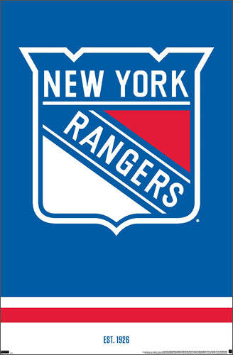 New York Rangers Official NHL Hockey Team Logo Poster - Costacos Sports
