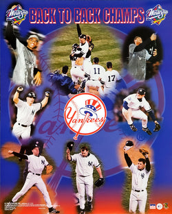 New York Yankees "Back-to-Back World Champs" (1998-99) Poster - Starline 16x20