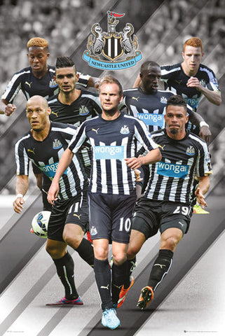 Newcastle United FC "Super Seven" EPL Soccer Action Poster - GB Eye (UK)