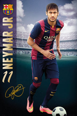 Neymar Jr. "Superstar" FC Barcelona Official La Liga Soccer Action Poster - GB Eye (UK)