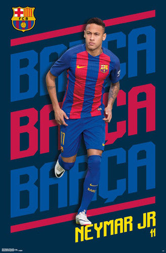 Neymar Jr. "Barca Barca Barca" FC Barcelona Official Poster - Trends 2017