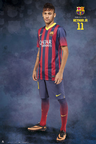 Neymar Jr. "Ready for Action" FC Barcelona Official La Liga Soccer Action Poster - G.E. (Spain)