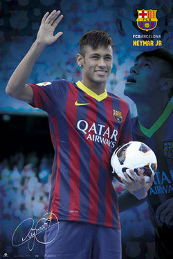 Neymar Jr. "Hero" FC Barcelona Official La Liga Soccer Action Poster - G.E. (Spain)