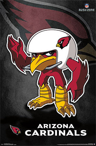 Arizona Retro Card Man Mascot - Arizona Cardinals - Posters and Art Prints