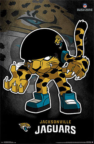 Jacksonville Jaguars "Rusher" (NFL Rush Zone Character) Official Poster - Costacos Sports