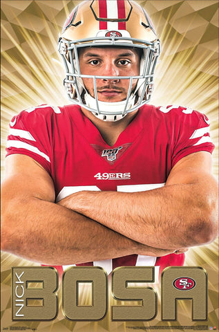 Nick Bosa "Intimidator" San Francisco 49ers NFL Football Poster - Trends International