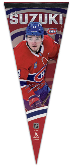 Nick Suzuki Montreal Canadiens NHL Signature Series Premium Felt Collector's Pennant - Wincraft
