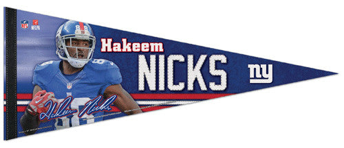 Hakeem Nicks "Signature Series" Premium NFL Felt Collector's Pennant (2012) - Wincraft