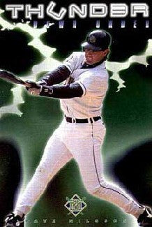 Dave Nillson "Thunder" Milwaukee Brewers Original MLB Poster - Costacos 1995