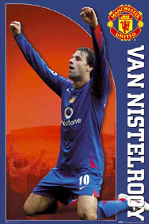 Ruud Van Nistelrooy "Blue Striker" Manchester United FC Poster - GB Posters 2006