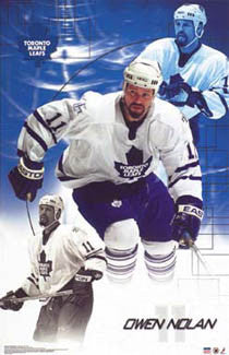 Owen Nolan "Superstar" Toronto Maple Leafs NHL Hockey Action Poster - Starline 2003