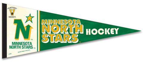 Minnesota North Stars Vintage Hockey Collection Premium Felt Collector's Pennant - WinCraft