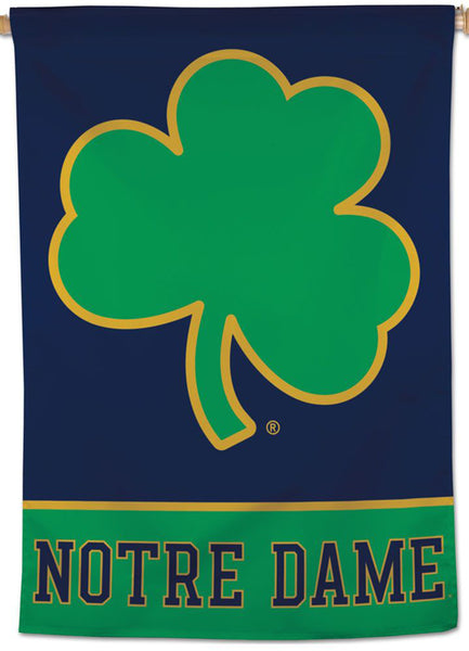 Notre Dame Fighting Irish Deluxe 3x5 Green Lets Go Irish Flag FREE SHIPPING